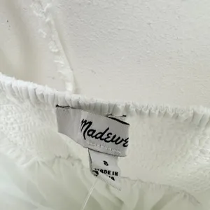Madewell Tie Back Flutter Sleeve Tiered Midi Dress White Cottagecore US 8 NWT thumbnail 10