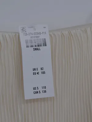 Abercrombie & Fitch The A&F Giselle Faux Pearl Pleated Mini Dress White S thumbnail 8