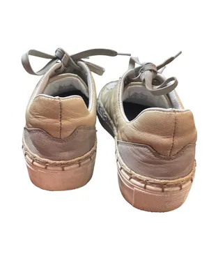 Free People wms cream white leather low top fashion sneakers sz 7 SKU 10-326 thumbnail 14