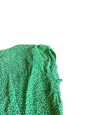 Reformation Dawn Mini Wrap Dress Green Floral Print Flowy Girly Party Size Small thumbnail 10