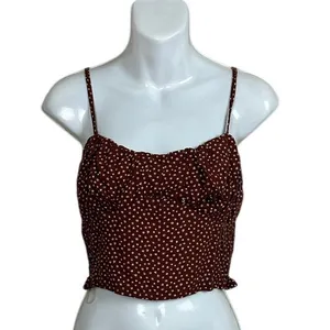 PacSun LA Hearts Brown Ruched Tank size S NWT thumbnail 4