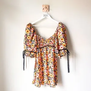 New For Love & Lemons Sylvia Puff Sleeve Mini Dress Size S thumbnail 8