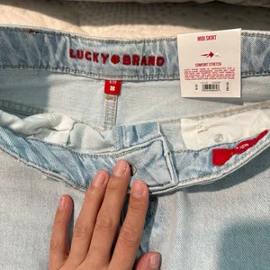 Lucky Brand Light Blue Denim Midi Skirt with Front Slit thumbnail 4
