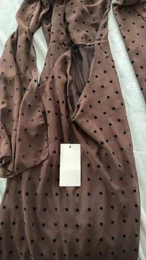 ZARA Polka Dot Scarf Maxi Dress thumbnail 15