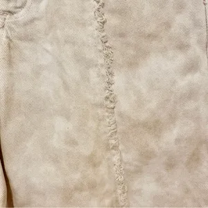 Zara High Rise Double Waist Beige Jeans Sz 0 Straight Leg Animal Print Splotchy thumbnail 9