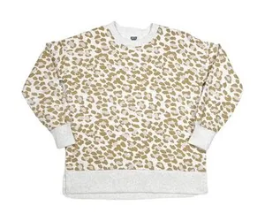 Aerie Light Tan Leopard Print Crewneck Oversized Sweater Sweatshirt Size‎ XS thumbnail 1