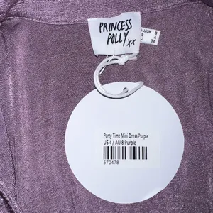 Princess Polly Party Time Mini Dress in Purple Size 4 New with tag thumbnail 11