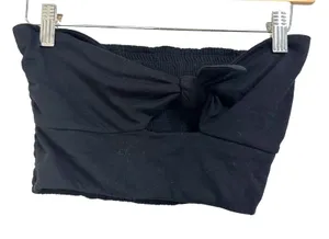 Aritzia Wilfred Daveney‎ cropped tie front tube top black size Small thumbnail 1