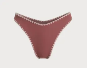 BERLOOK Contrast Stitch Bikini Bottom ONLY 66 Red Size M thumbnail 8