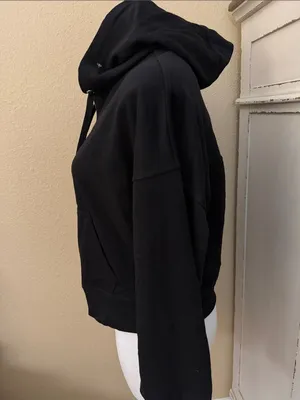 DKNY Black Zip Hoodie with Drawstring thumbnail 4