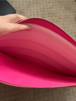 Pink and Orange Patterned Tablet laptop Sleeve with Zip Closure thumbnail 5