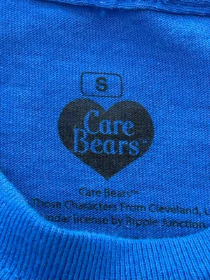 Care Bears Hug Dealer T Shirt Small S Blue Graphic Tee Rainbow Cheer Bear Retro thumbnail 5