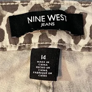 Nine West Gramercy Skinny Ankle‎ Women's Sz 14 Brown Leopard Print Stretch Jeans thumbnail 6
