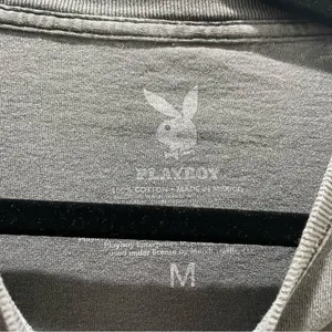 Playboy Grey Short Sleeve Crop Graphic T-Shirt thumbnail 2