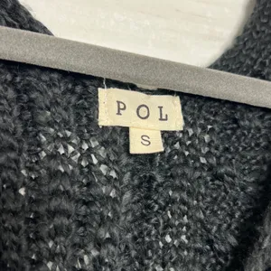 POL Black Chunky Knit Sweater Size Small Wool Blend Oversized Pullover thumbnail 3