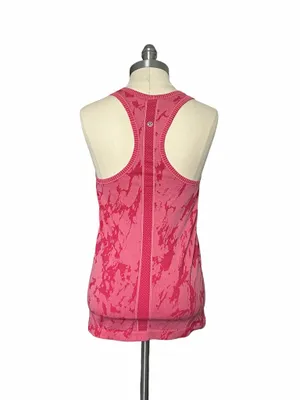 Lululemon Swiftly Tech Racerback Tank Heathered Bon Bon Sz 6 Pink Static Pattern thumbnail 6