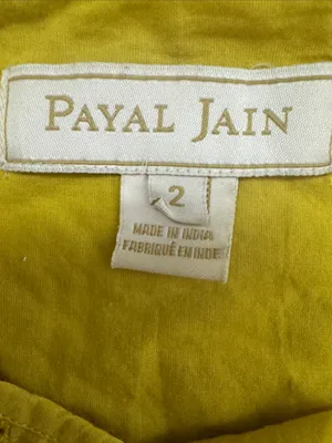 Payal Jain BOHO Yellow Eyelet Floral Lace by Anthropologie Maxi Dress Dz 2 thumbnail 13
