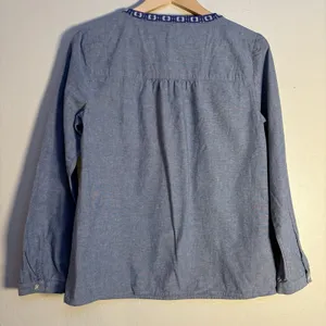 Vineyard Vines Women's‎ Chambray Embroidered V-neck Long Sleeve Top Size S thumbnail 5