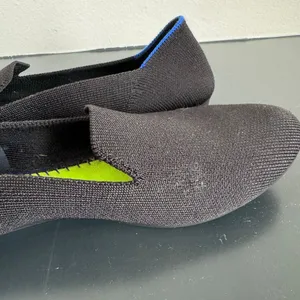Rothy's The Flat Women’s Size 9 Ecru Textile Ballet Comfort Shoes Slip On Black thumbnail 5