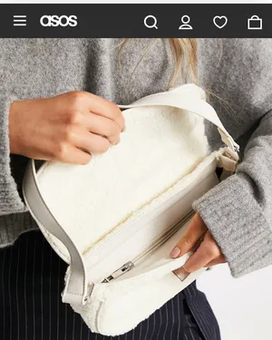 ASOS New Teddy Bag With Pockets And Magnetic Close thumbnail 2