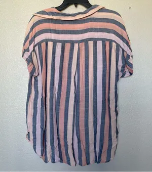 American Eagle striped button down shirt SZ L thumbnail 2