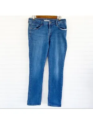 Levis Mid Rise Skinny Jeans‎ Womens 14M Medium Wash Blue Denim W32 L32 thumbnail 4