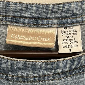 Coldwater Creek Chambray Denim‎ Maxi Dress Size S Y2K Western Modest Prairie thumbnail 3