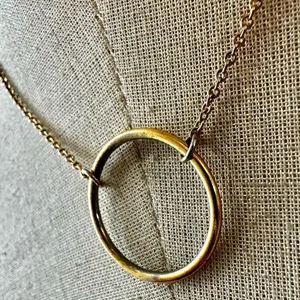 Gorjana vintage gold tone circle necklace thumbnail 4
