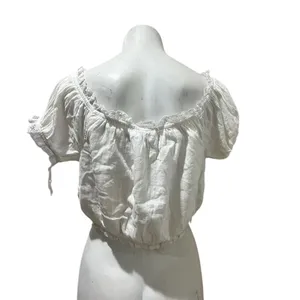 American Eagle Women's Off-Shoulder Lace Blouse White Size M thumbnail 10