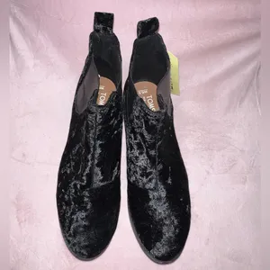 Toms‎ Black Velvet Chelsea Ankle Boots thumbnail 2
