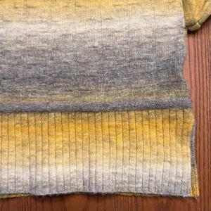 Pilcro‎ by Anthropologie Cropped Mock Neck Sweater in Yellow & Gray Ombre Large thumbnail 15