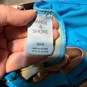 Shade & Shore NWT Blue One Piece Swimsuit Size Small thumbnail 6