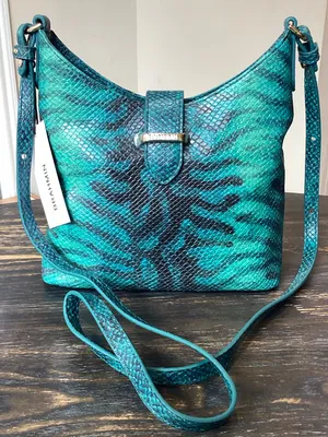 Brahmin Small Gwynne Blue Mariner Leather Crossbody thumbnail 1