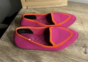 Birdies Women’s 5 Blackbird Knit Flats Tropical Pink Orange Shoes thumbnail 1