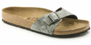 Birkenstock | NEW Madrid Washed Out Jeans Silver Sandals, Size 35‎ EU / 5 US thumbnail 1