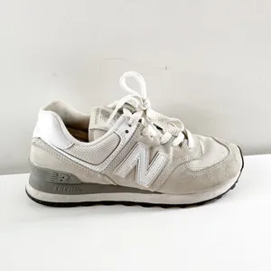 New Balance 574 Classic Sneakers Gray Cream White 6 thumbnail 2