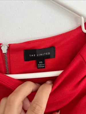 The Limited Red Midi Sheath Dress with Cap Sleeves thumbnail 2