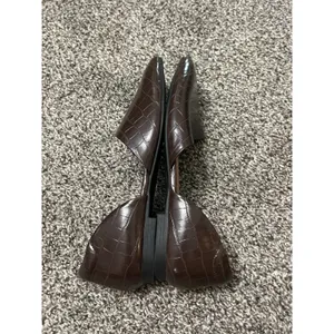 Old Navy Deep Brown Croc-Embossed Square-Toe d'Orsay Flats 8 thumbnail 7