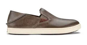 OluKai Pehuea Leather Espresso Brown Slip-On Sneakers Women’s Size 6 thumbnail 1