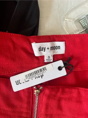 High-Waist Red Zip-Front Women’s Shorts thumbnail 2
