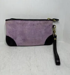 Vintage 2011 Juicy Couture Lavender Purple Velour Large Wristlet thumbnail 2