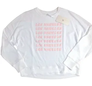 Fabletics White Pink Sweatshirt Size Med NWT thumbnail 1