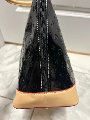 Invece Arcadia Black Patent Dome Handbag. Made in Italy thumbnail 4