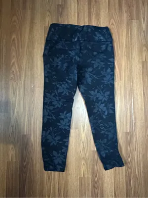 Soft Surroundings Black Twilight Floral Shiny Ponte Pants Whimsygoth Small thumbnail 3