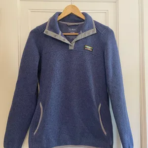 LL Bean sweater Fleece Pullover Blue Size XS thumbnail 2
