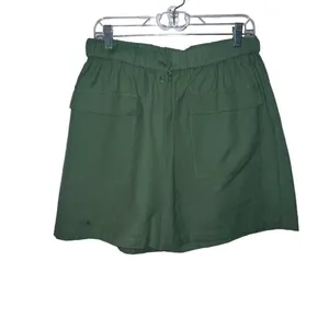 PrettyLittleThing Women Khaki Woven Pocket Front Drawstring‎ Shorts Green 10 thumbnail 3
