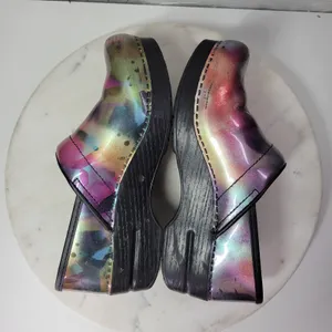 Dansko Pro Clogs Womens 7/37 Iridescent Metallic Multicolor Patent Leather thumbnail 7