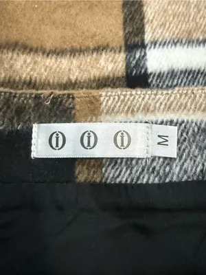 NWT Women’s Plaid Mini Skirt Size Medium Tan Black Cream Preppy Y2K thumbnail 6