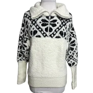 Anthropologie Pilcro Maia Cropped‎ Quarter-Zip Pull Over Sweater Sz S cozy thumbnail 9