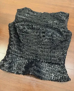 Vintage Black Sequin Sleeveless Top Size XS thumbnail 1